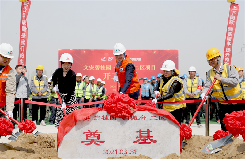 2021年3月31日，由北京集团承建的碧桂园·铂樾府二区工程正式开工，携手建设单位、监理单位一同在项目部举行了隆重的奠基仪式。